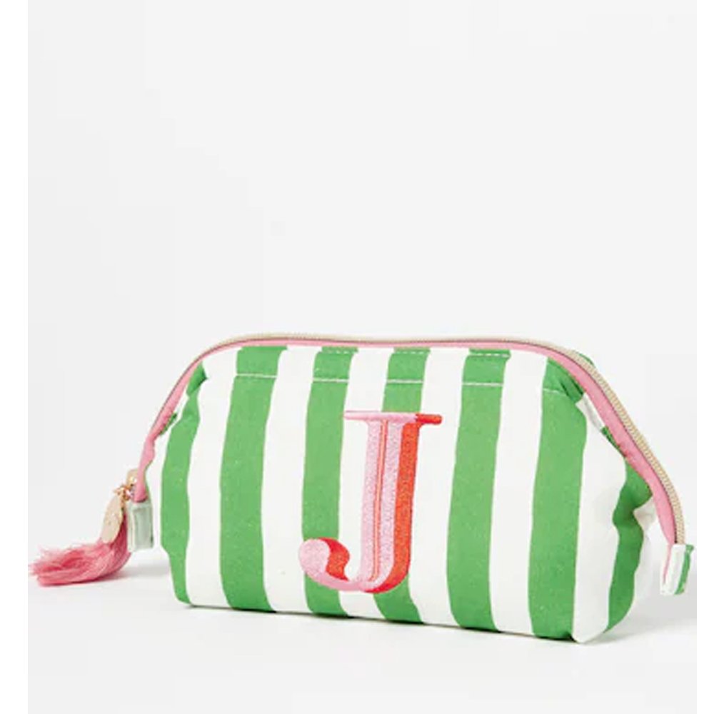 High Quality Custom Oxford Fabric Striped Traveling Cosmetic Bag Storage Organizers Makeup Pouch