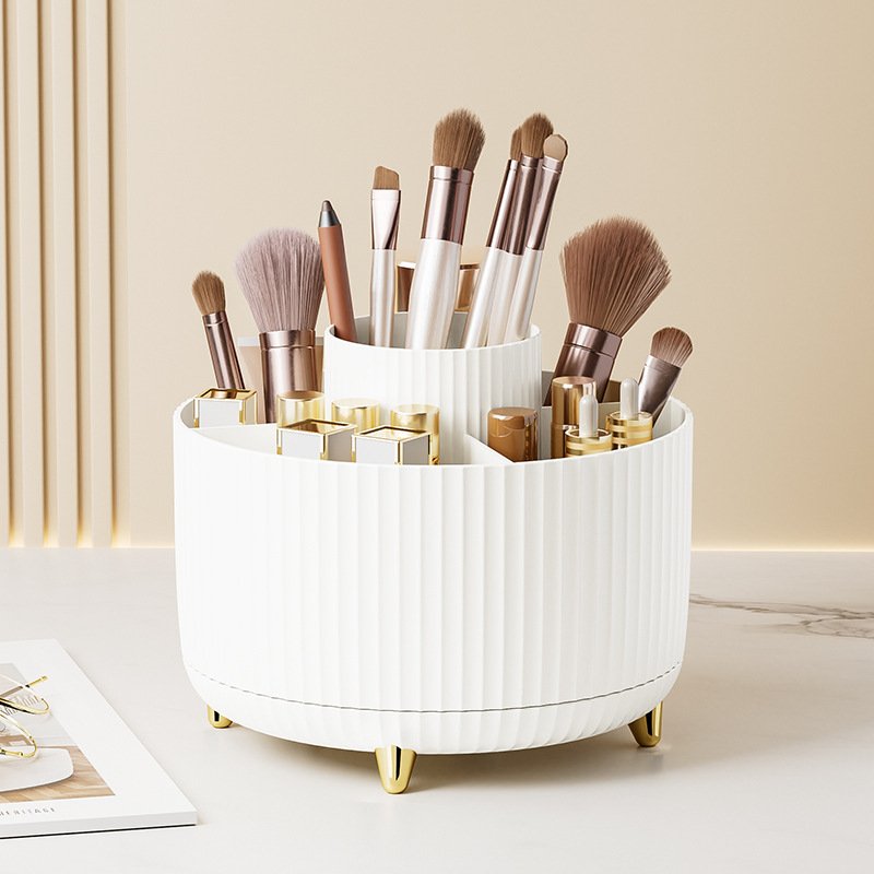 Desktop Pen Makeup Organizer eyebrow pencil lipstick Cosmetic Rotating Storage box Makeup Brushes Holder