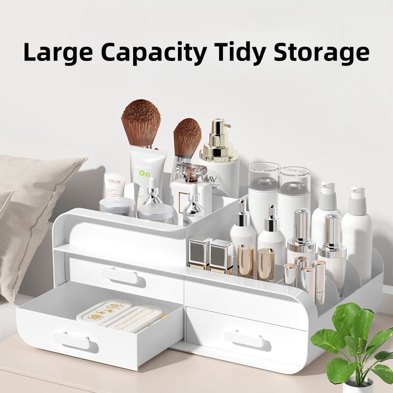 Makeup Organizers Cosmetics Jewelry Office Plastic Desk Storage Box With Drawers
