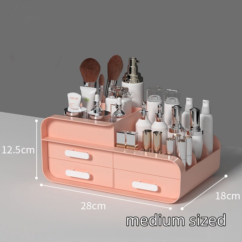 Makeup Organizers Cosmetics Jewelry Office Plastic Desk Storage Box With Drawers