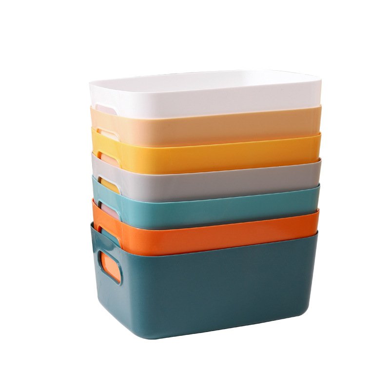 Sundry Storage Basket Student Desktop Snack Storage Box Plastic Cosmetic Box Household Kitchen Sorting Makeup Box
