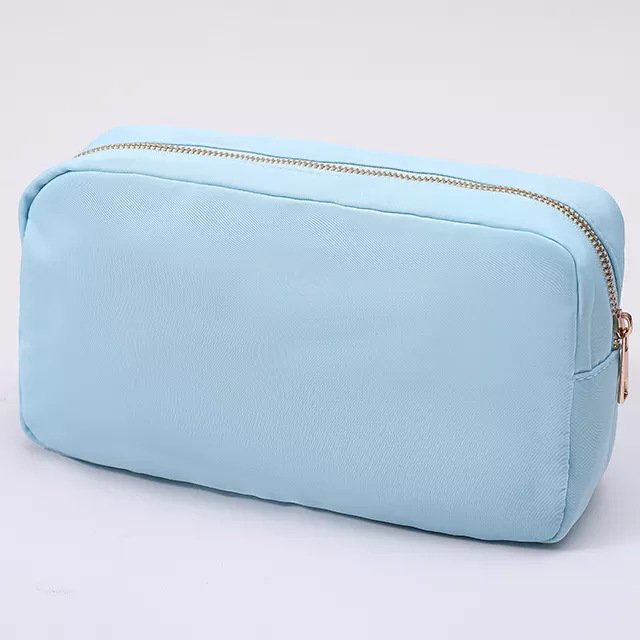 Nylon Fashion Trend Makeup Bag Custom LOGO Bright Colors Toiletry Travel Bag with Zipper Closure