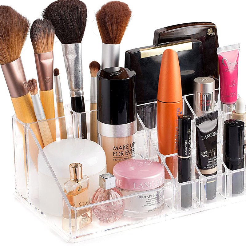 Choice Fun Large Capacity Stackable Beauty Makeup Organizer Holder Plastic Clear Acrylic Cosmetic Storage Drawers