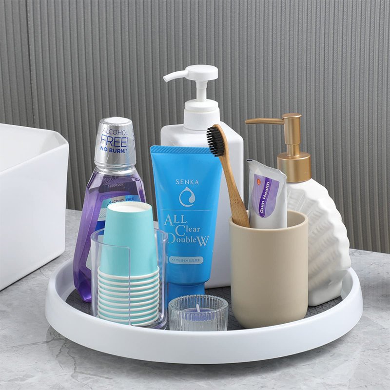 10 Inch Non-Skid Organizers - Turntable Rack for Cabinet, Pantry Organization and Storage Bathroom Makeup Vanity Countertop