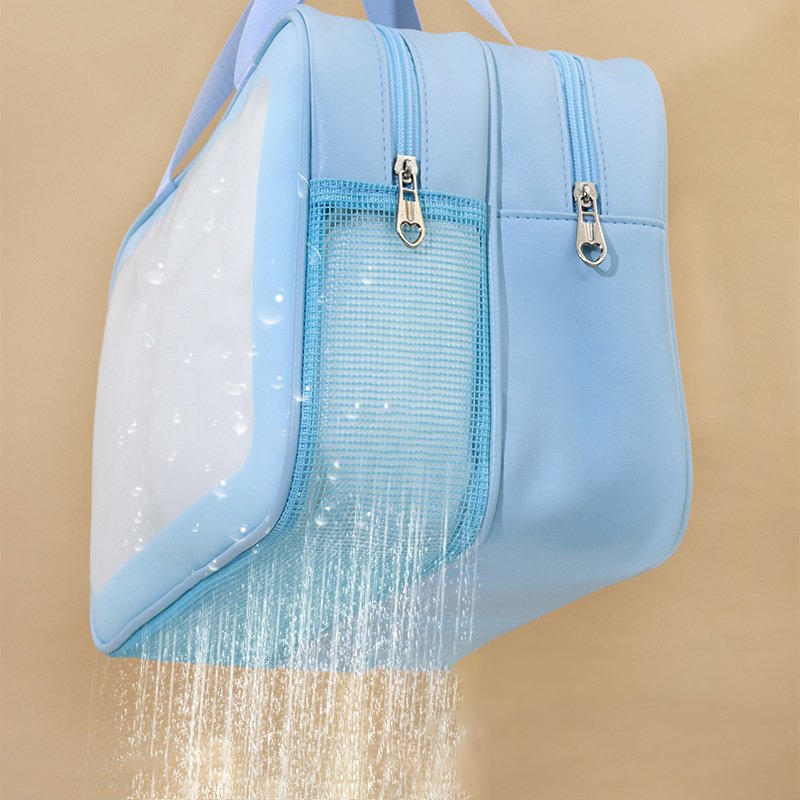 Newest Design Custom Luxury Pu Toiletry Bag Transparent Waterproof PVC Cosmetic Bag Travel Clear Makeup Bag
