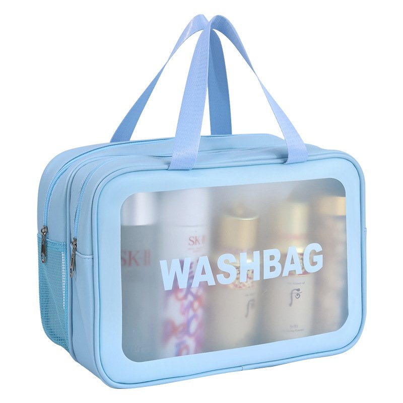 Newest Design Custom Luxury Pu Toiletry Bag Transparent Waterproof PVC Cosmetic Bag Travel Clear Makeup Bag