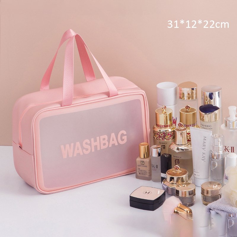 Newest Design Custom Luxury Pu Toiletry Bag Transparent Waterproof PVC Cosmetic Bag Travel Clear Makeup Bag