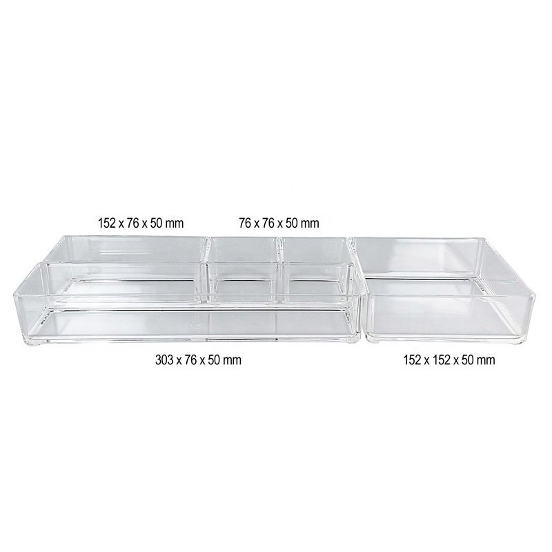 Vanity and desk acrylic storage organizers