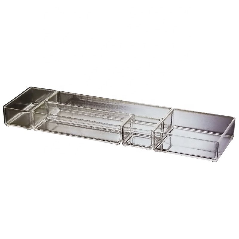 Vanity and desk acrylic storage organizers