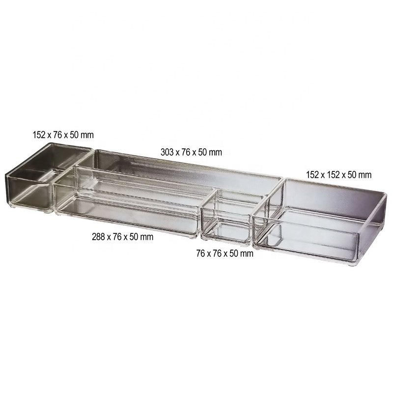 Vanity and desk acrylic storage organizers