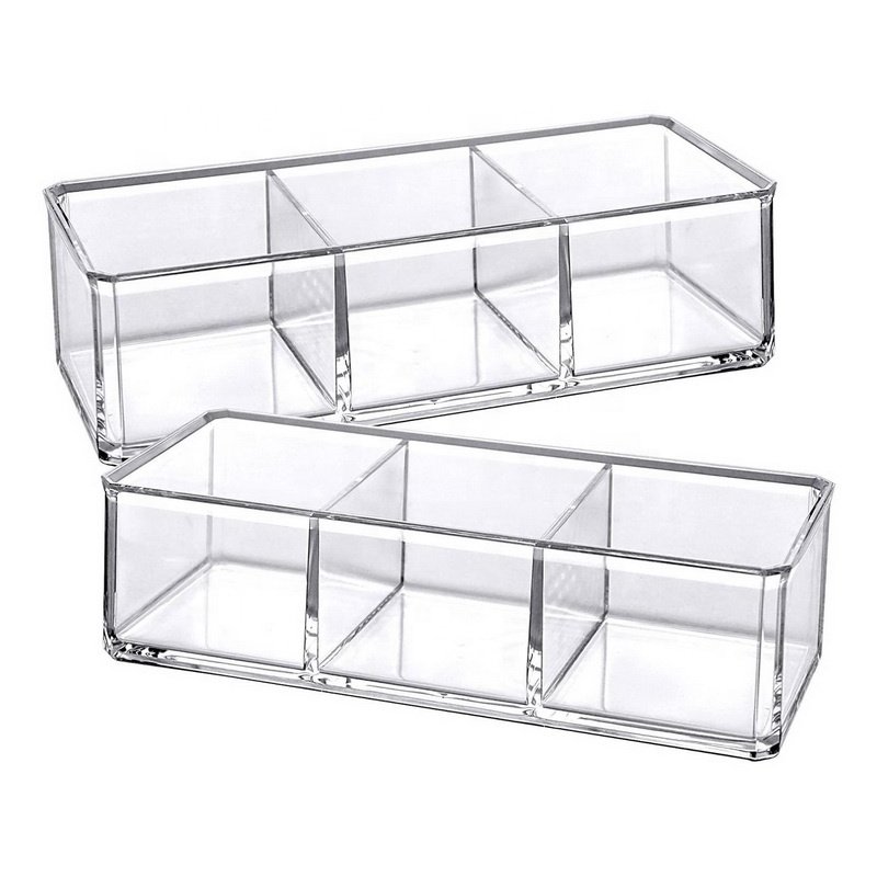 Vanity and desk acrylic storage organizers