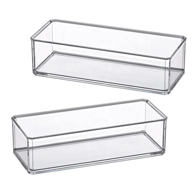 Vanity and desk acrylic storage organizers