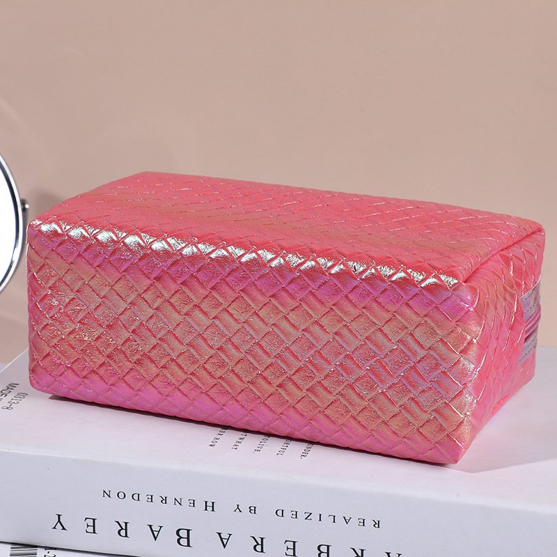 Custom Girl Vegan Waterproof PU Leather Makeup Bag Travel Toiletry Women's Cosmetic Bag 10 Makeup Organizers Zipper Pouch Lady