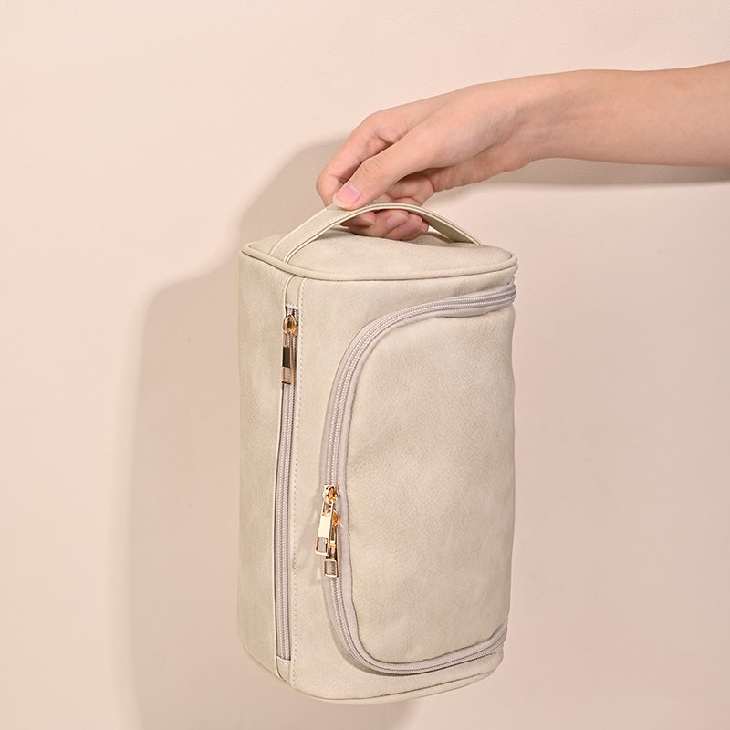 factory hanging travel toiletry bag custom logo PU makeup organizers cosmetic storage leather Dopp kit for men women