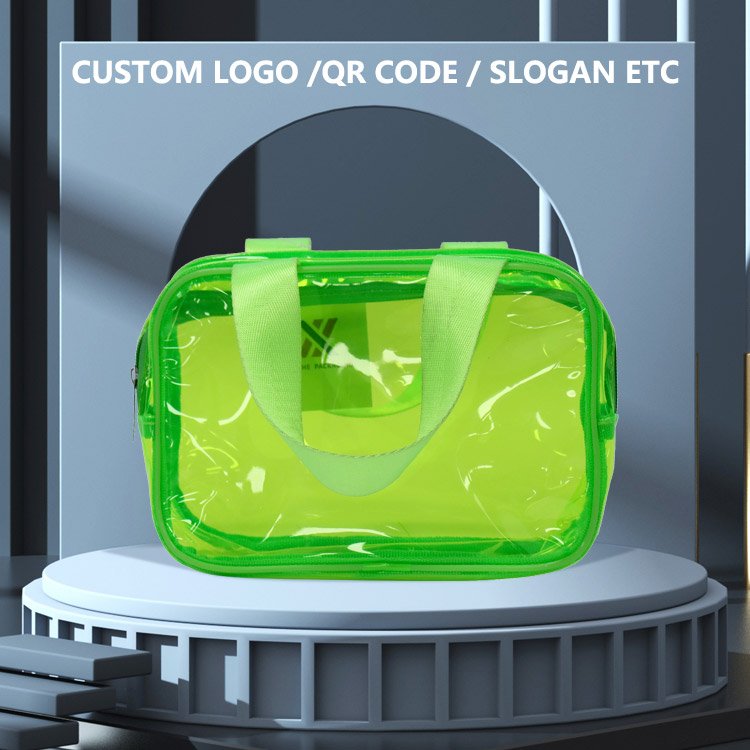 Custom Private Label Waterproof PU Leather Toilet Bag small Travel Clear PVC Makeup Cosmetic Bag