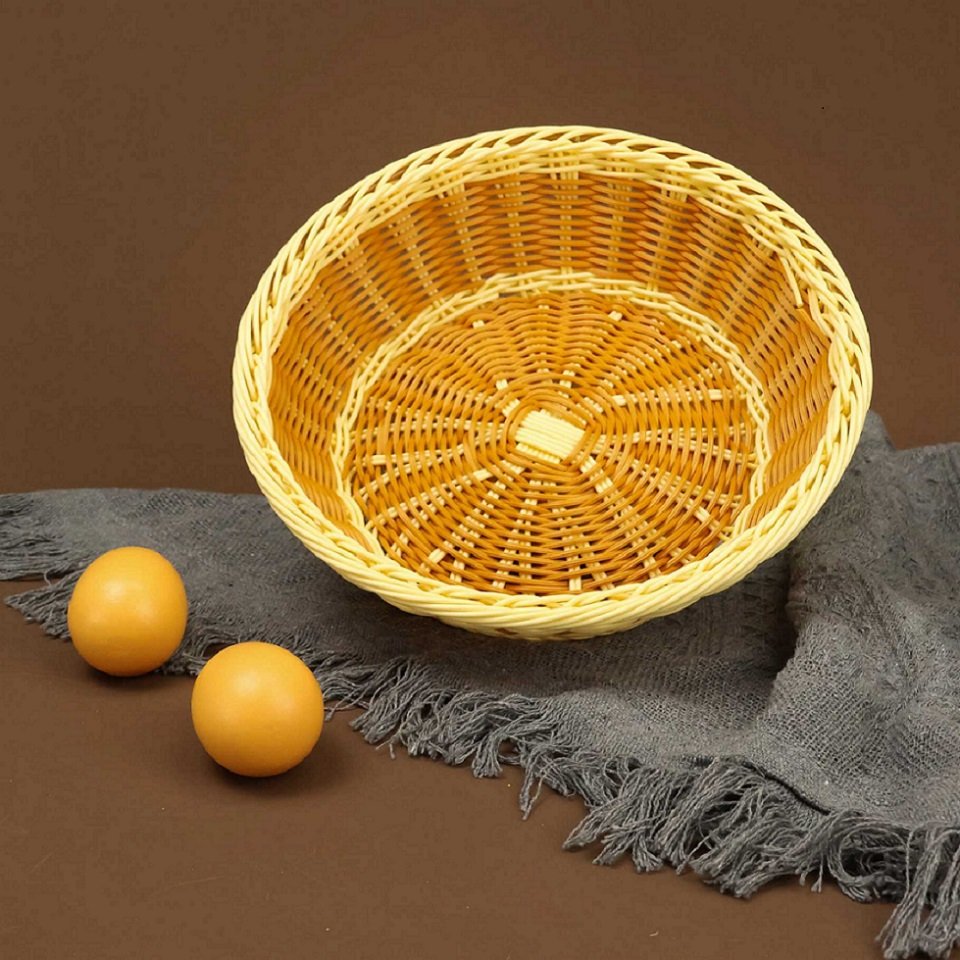 small objects dry food storage plastic container organizers fruit desk cable organizer holders woven rattan storage basket