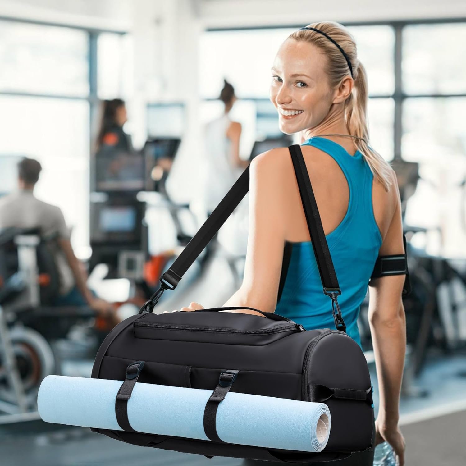 Fashion Design Custom Men Women Outdoor Sports Gym Backpack Wet Pocket Fitness Travel Duffel Bag