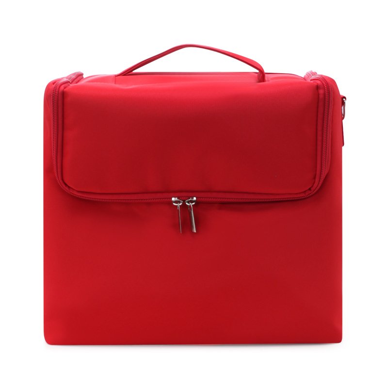 Portable Fashion Women Makeup Travel Cosmetic Storage Case Box With Mirror Train Case White Leather Makeup Large Case