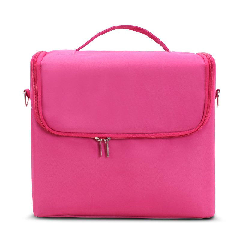 Portable Fashion Women Makeup Travel Cosmetic Storage Case Box With Mirror Train Case White Leather Makeup Large Case