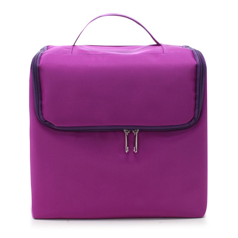 Portable Fashion Women Makeup Travel Cosmetic Storage Case Box With Mirror Train Case White Leather Makeup Large Case