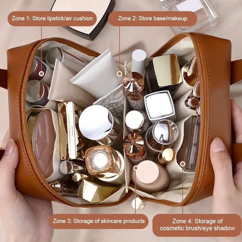 Makeup Organizer Female Toiletry Kit Make Up Case Storage Pouch Luxury Lady Box Cosmetic Organizer Bag For Travel Zip