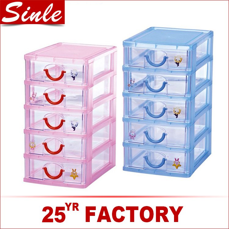 5 layers plastic mini student kids desk stationery storage boxes holders transparent big volume makeup drawer jewelry organizer