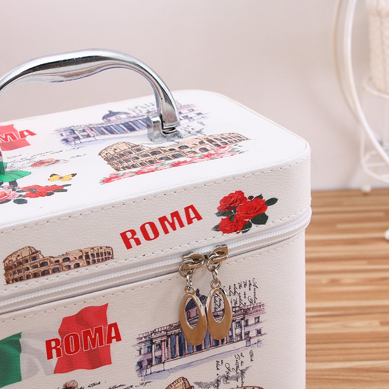 Durable Travel Makeup Hard Case Vanity Box Large Mini Professional Pu Leather Cosmetic Bags & Cases