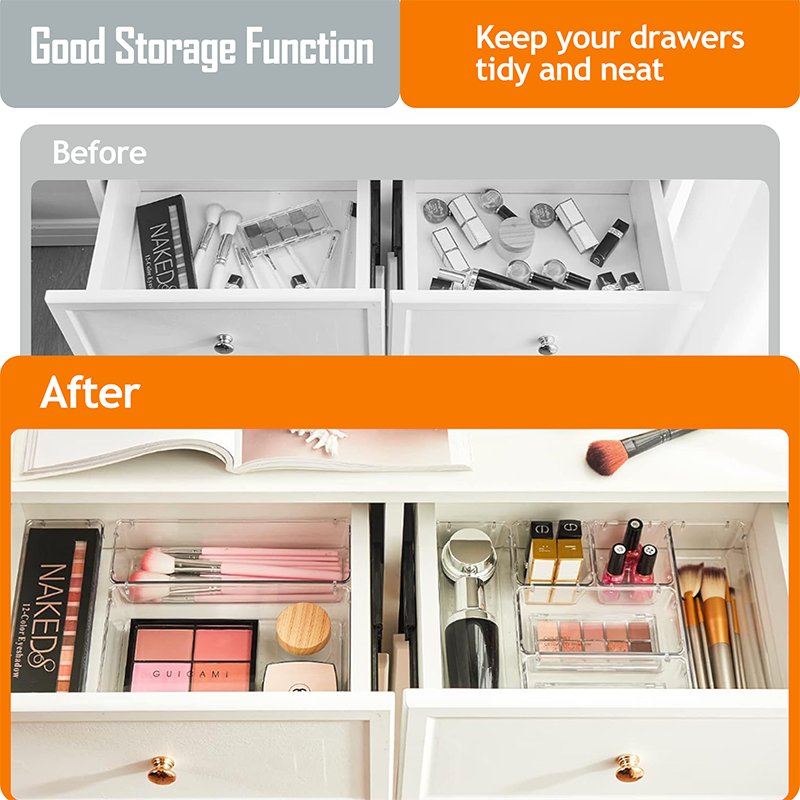 Creative Desk Hidden Gift Modern Makeup Drawer Wholesale Utensil Drawer Organizer 37 Piece