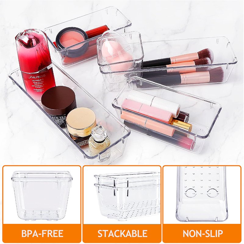 Creative Desk Hidden Gift Modern Makeup Drawer Wholesale Utensil Drawer Organizer 37 Piece