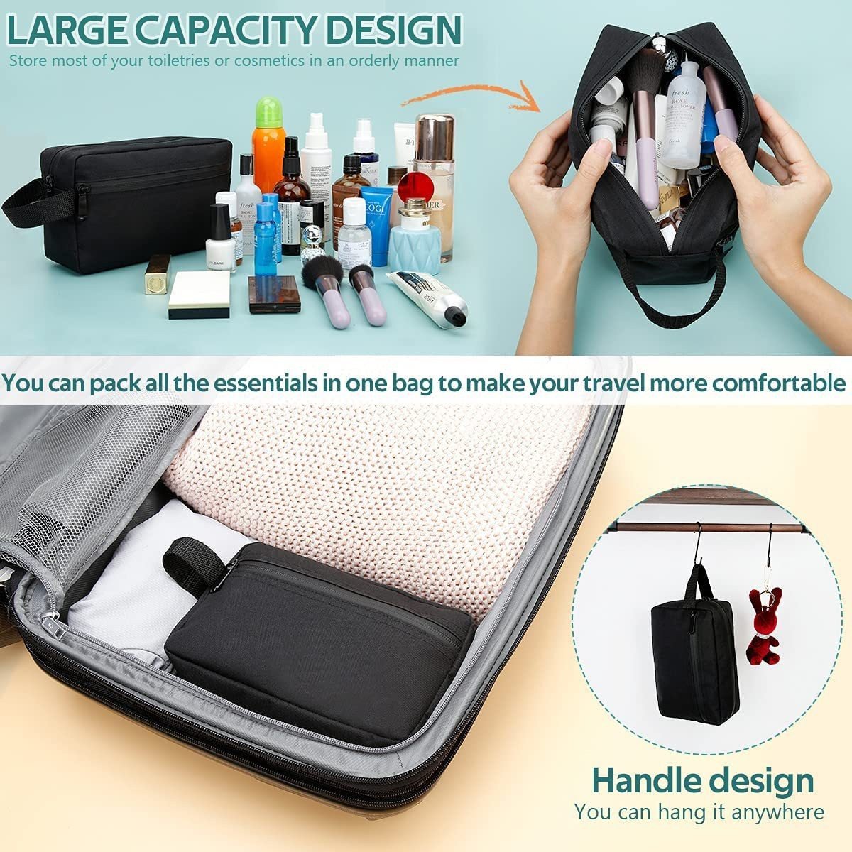 Unisex Toiletry Bag Cosmetic Bags Travel Gift bag for Women Men Girls Travel Organizer Travel Toiletry clutch