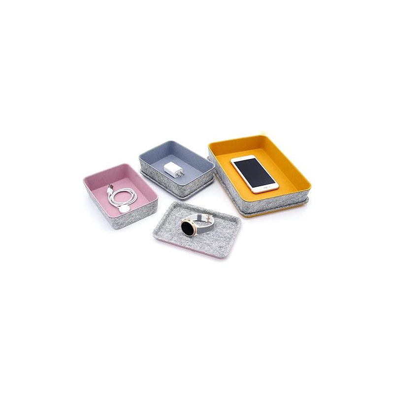 Removable Felt Organizer Tray Storage Felt Desk Drawer Organizer Bin For Jewelry Perfume Tool File Kitchen Laptop