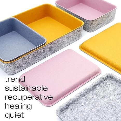 Removable Felt Organizer Tray Storage Felt Desk Drawer Organizer Bin For Jewelry Perfume Tool File Kitchen Laptop