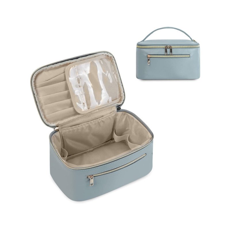 Women Makeup Bag Travel Make Up Organizer Cosmetic Brush Bags Case for Women in Vegan Leather