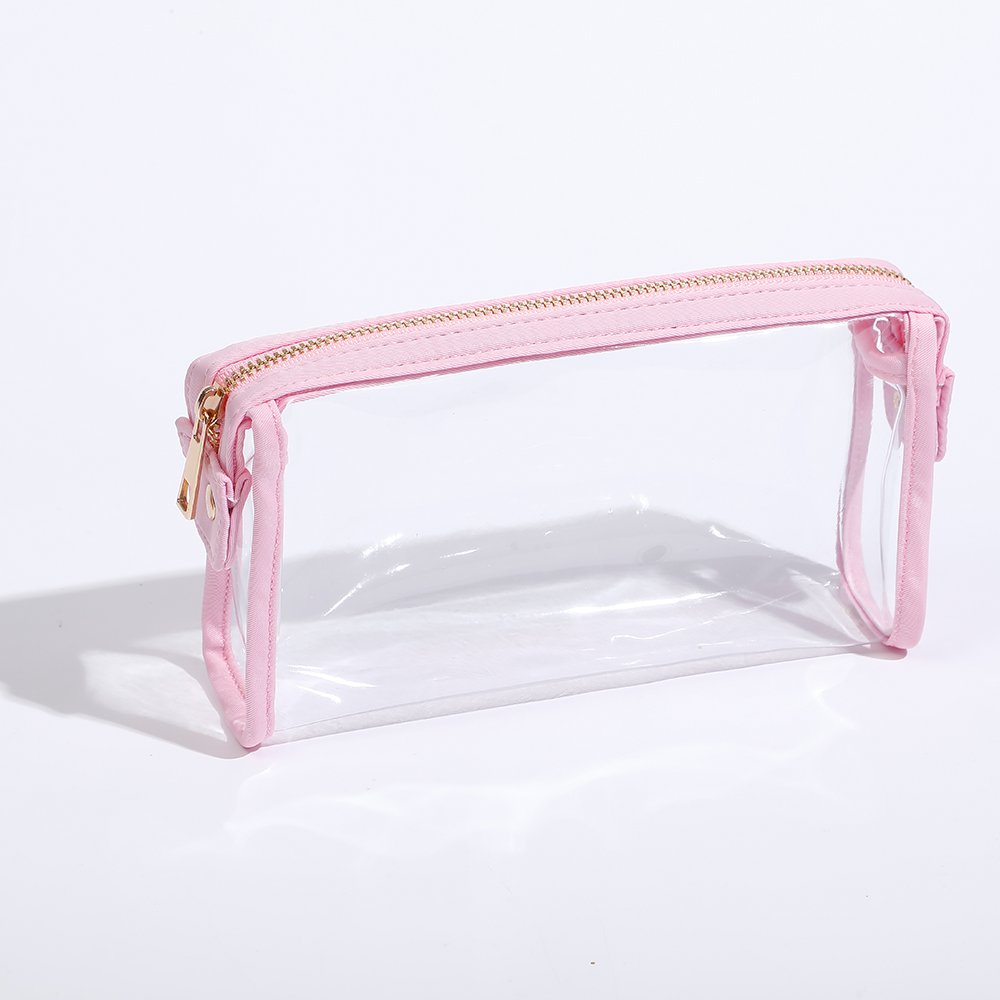 Clear Pvc Makeup Cute Transparent Women Everything Make Up Brush Pouch Toiletry Portable Travel Clutch Purse Cute Cosmetic Bag