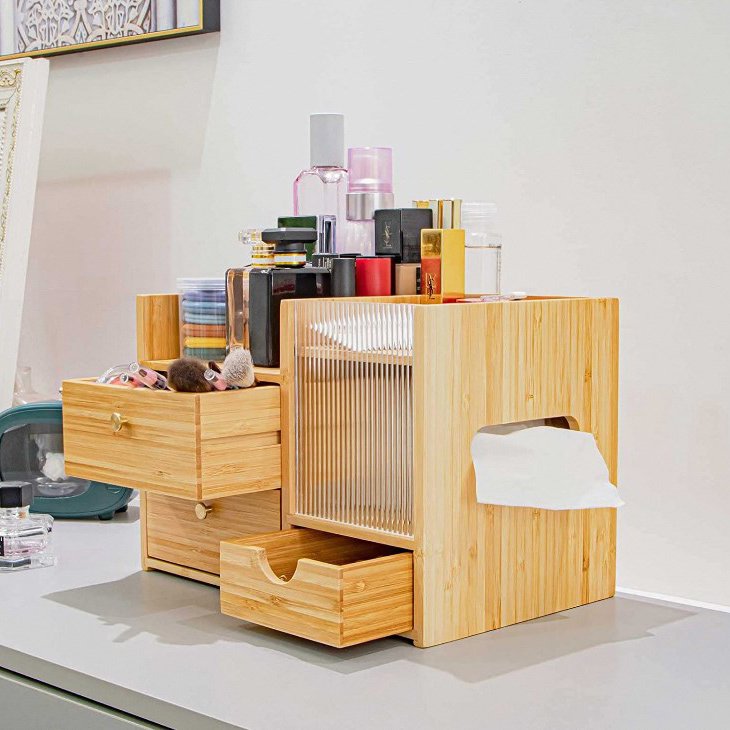 Hot-selling Organize Cosmetic Storage Boxes makeup Storage Organizer household Goods