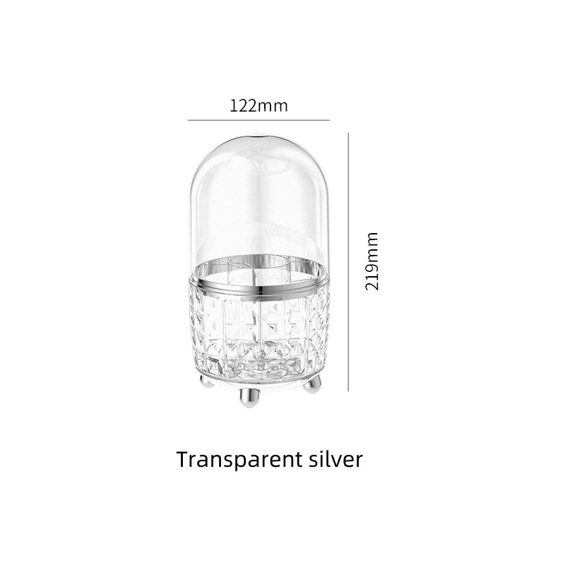 Desktop Makeup Brushes Storage Bucket 360 Degree Rotating Lipstick Cosmetic Storage Holder Organizer