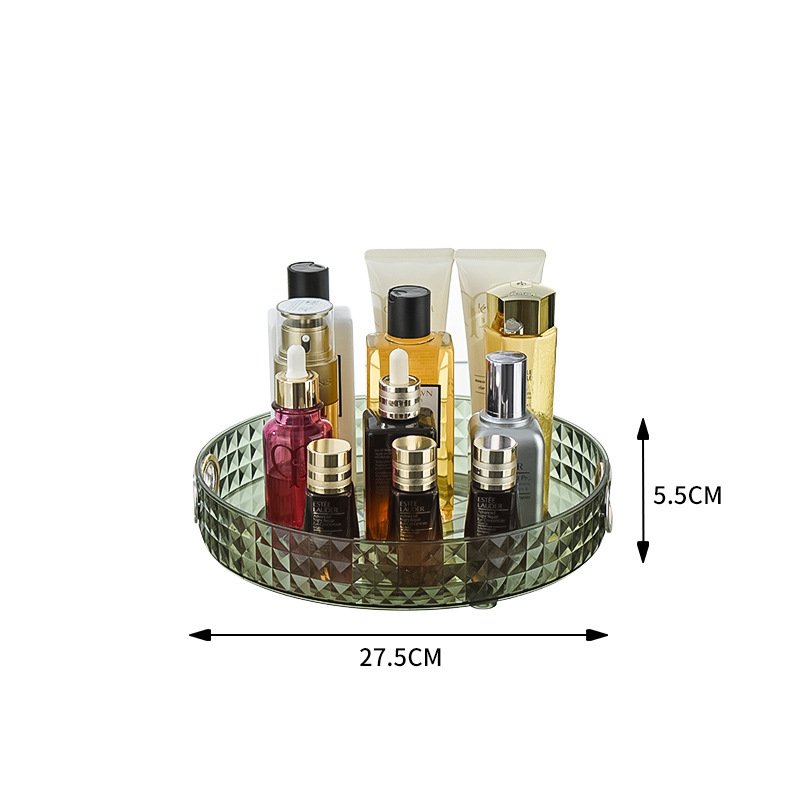 Bathroom Countertop Cosmetic 2 Tier Lazy Susan Turntable Perfume 360 Rotating Makeup Organizer