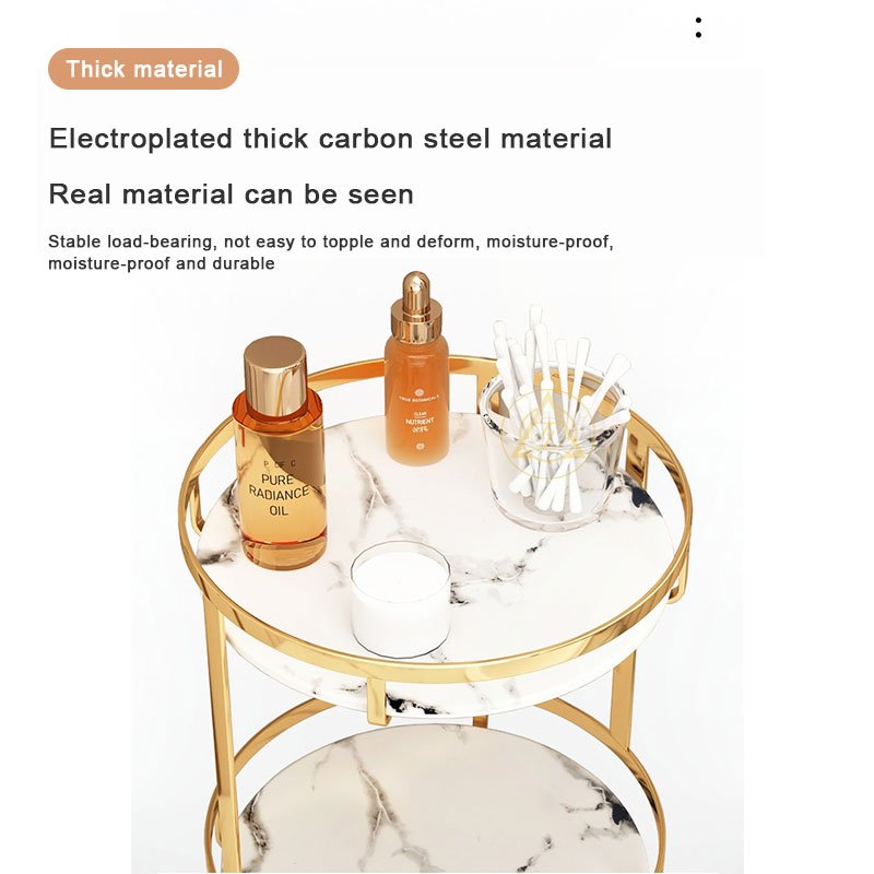 3 Tiers Gold Bathroom Shelf 360 Degree Rotating Makeup Organizer Holder Cosmetic Storage Rack for Vanity Countertop