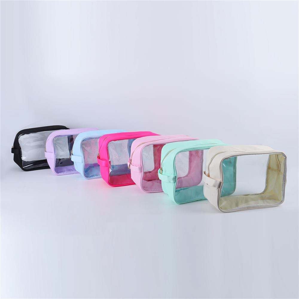 Waterproof Clear Toiletry Bag Set Cosmetic Make Up Bag Travel Business Beach Toiletry Box With Handle Transparent Cosmetic Pouch