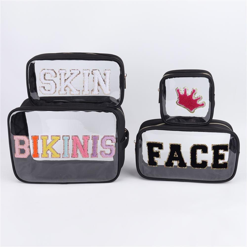 Waterproof Clear Toiletry Bag Set Cosmetic Make Up Bag Travel Business Beach Toiletry Box With Handle Transparent Cosmetic Pouch
