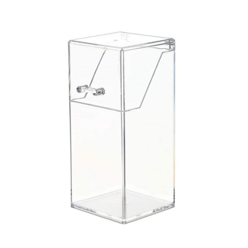 Clear Acrylic Makeup Brush Storage Case Dustproof Clamshell Design Plastic Makeup Brush Bucket Eyebrow Pencil Organizer Pencil