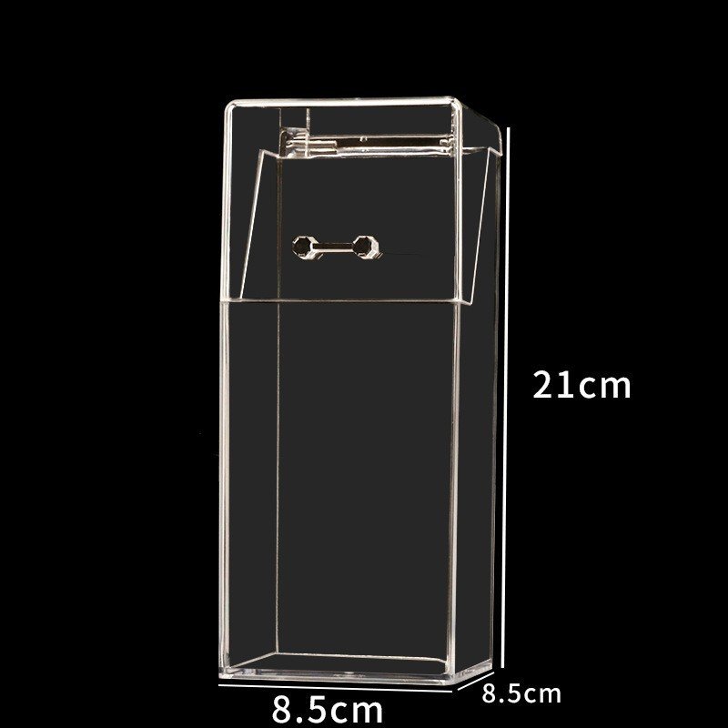 Clear Acrylic Makeup Brush Storage Case Dustproof Clamshell Design Plastic Makeup Brush Bucket Eyebrow Pencil Organizer Pencil
