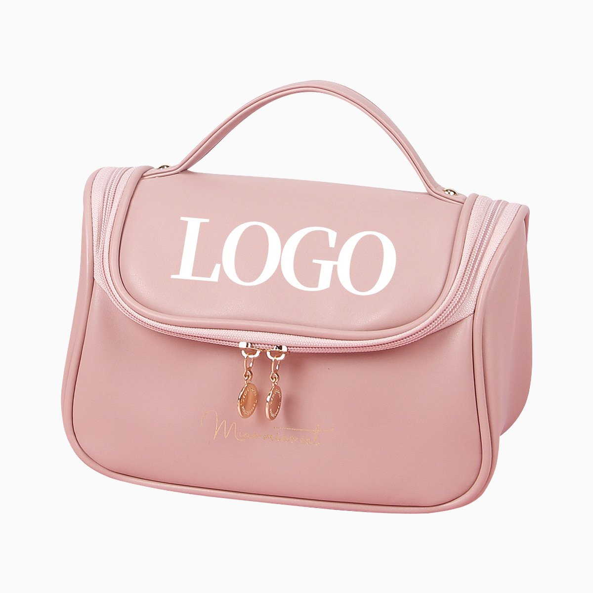 women mens pu vegan soft leather pink bulk aesthetic preppy small wash toiletry pouch makeup manufacturer cosmetic bag with logo
