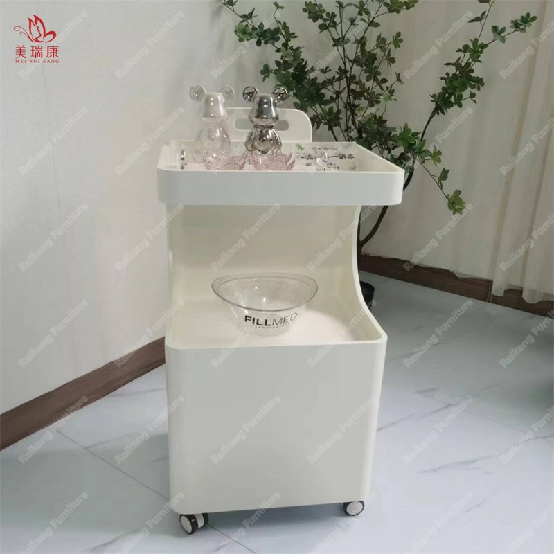 MDF wooden beauty hair styling salon trolley