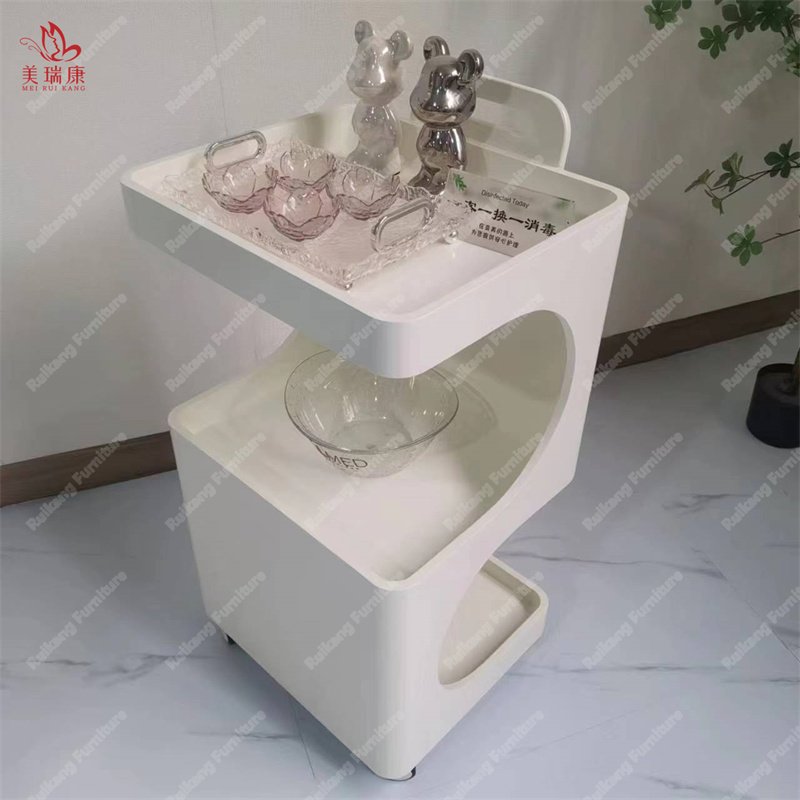 MDF wooden beauty hair styling salon trolley