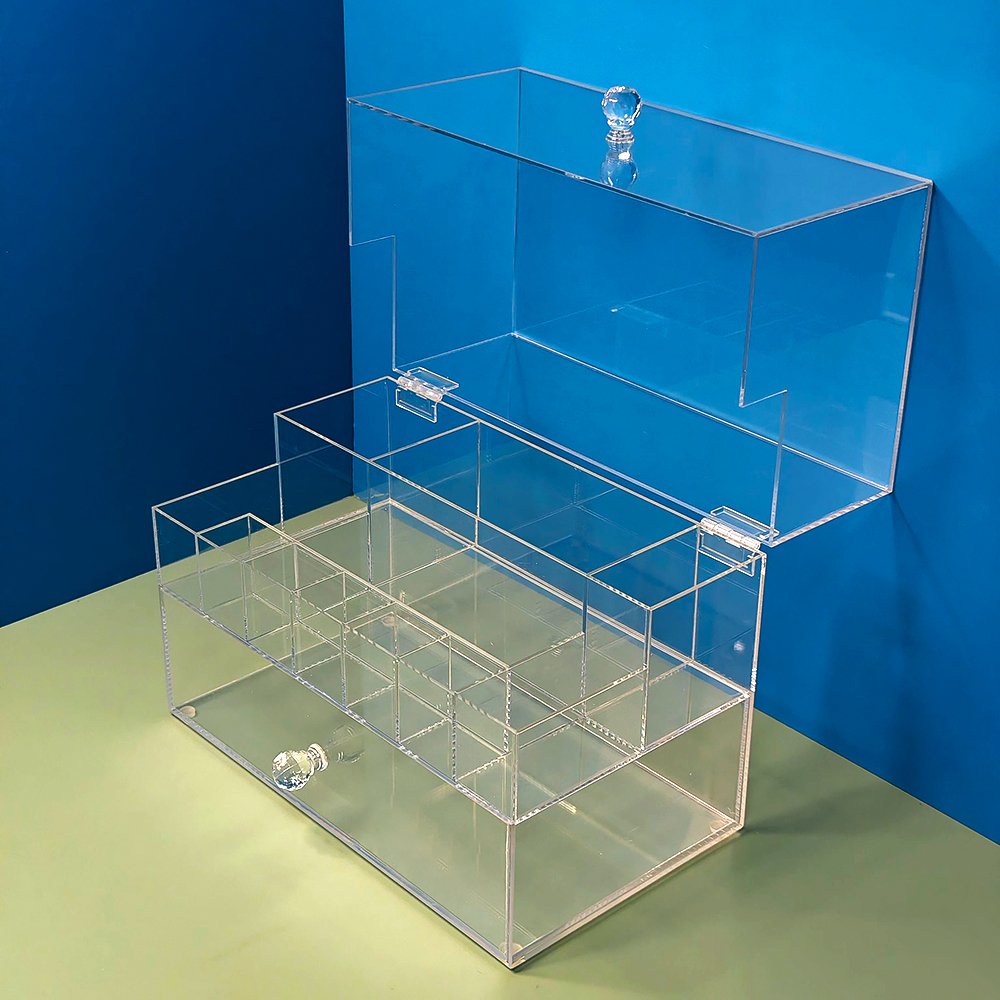 Acrylic Cosmetic Organizer Box Wholesale Price Acrylic Makeup Organizer With Drawer
