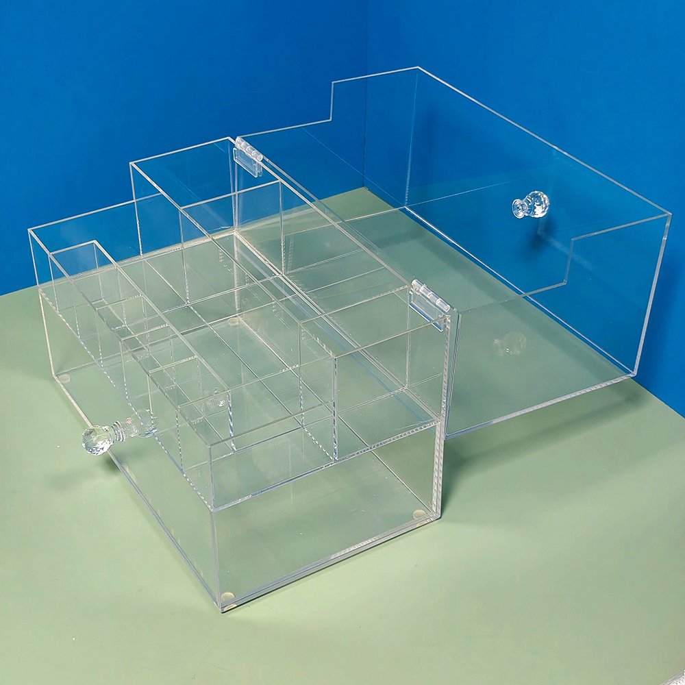 Acrylic Cosmetic Organizer Box Wholesale Price Acrylic Makeup Organizer With Drawer