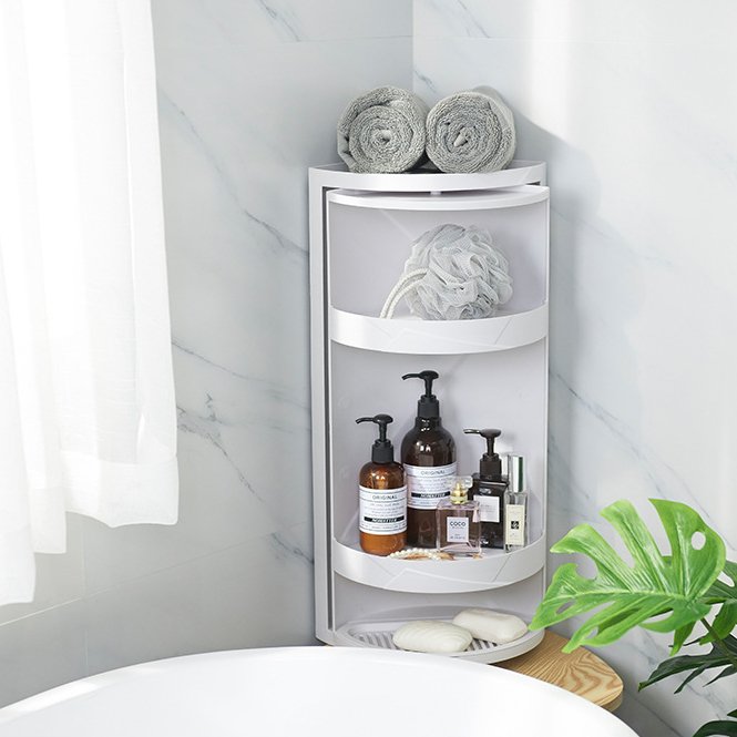 360 rotating makeup organizer wall mounted corner cosmetic organizer
