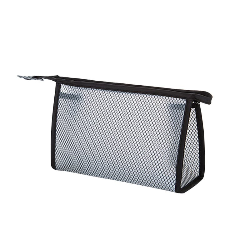 Factory Wholesale Custom Transparent PVC Mesh Makeup Bag Portable Travel Storage for Cosmetics Waterproof Makeup Case
