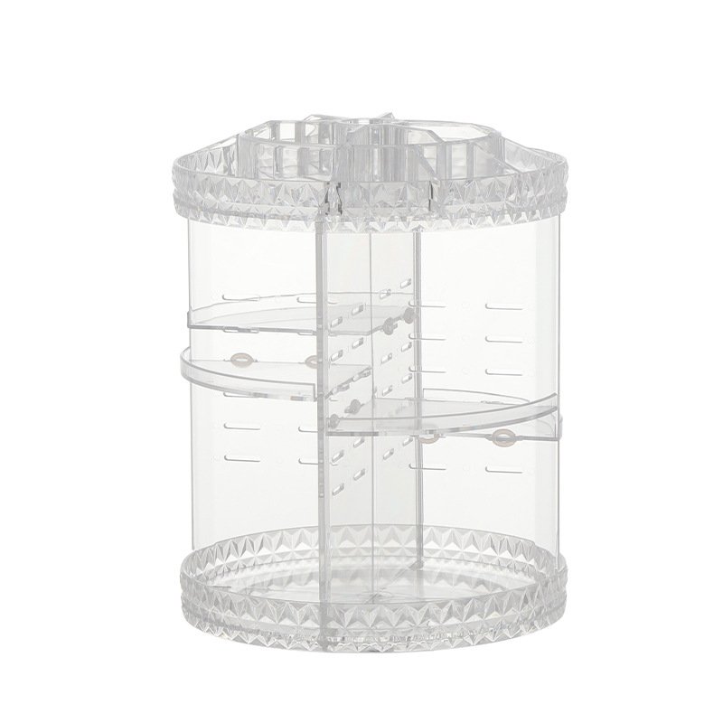 Makeup Organizer 360 Rotating Cosmetic Organizer DIY Adjustable Makeup Carousel Spinning Holder Rack